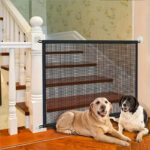 Pet Isolation Mesh No Drilling Safety Fences Net Portable Dog Cat Stair Door