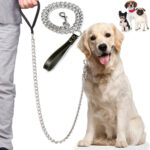 1PCS 1.2m Metal Chain Dog Lead Pet Puppy Leash Long Heavy Duty Anti-Chew Control