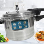5L Aluminium Pressure Cooker Quick With Lid Latch Indicator Explosion-Proof