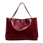 Vintage Women's Tote Bag Athletic Casual Fashion Large Capacity Leather Shoulder Bag Shopper Harajuku Simple Handbag