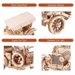 ROKR 3D Wooden Puzzle DIY Model Vintage Car MC801 Building Toys Gifts For Teens
