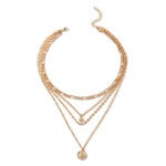 Chunky Gold Necklace Chunky Charm Necklace For Women Layered Gold Necklace For Women Silver Coin Necklace Jewelry Gifts For Women