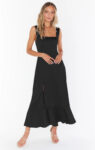 Temperament Suspender Split Dress With Lace-up Design Fashion Summer Ruffled Beach Dresses For Women