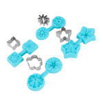 4 Sets Fondant Chocolate Mold Silicone Baking Mold Utensils Kitchen Supplies with Cutter