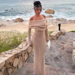 New One-shoulder Knitted Long-sleeved Dress Sexy Beach Holiday Long Dresses Womens Clothing