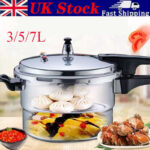 5L Aluminium Pressure Cooker Quick With Lid Latch Indicator Explosion-Proof