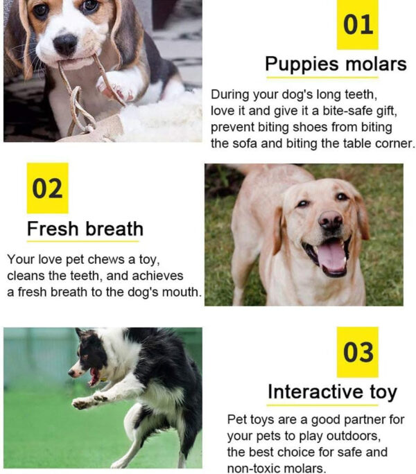 15pcs Tough Dog Toys Bundle Chew Rope Knot Ball Squeakers Pet Puppy Teething Random Send