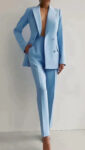 Casual Suits Fashion Long Sleeve Single-breasted Jacket Top And Slim Fit Trousers Women's Business Suits