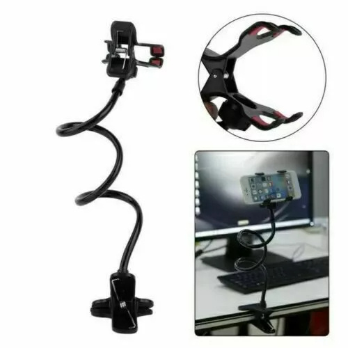 Flexible Arm Mobile Phone Holder Clamp Desk Bed Multifunctional Stand For GPS