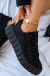 Lace-up Canvas Shoes Summer Round Toe Platform Single Shoes For Women Sneakers