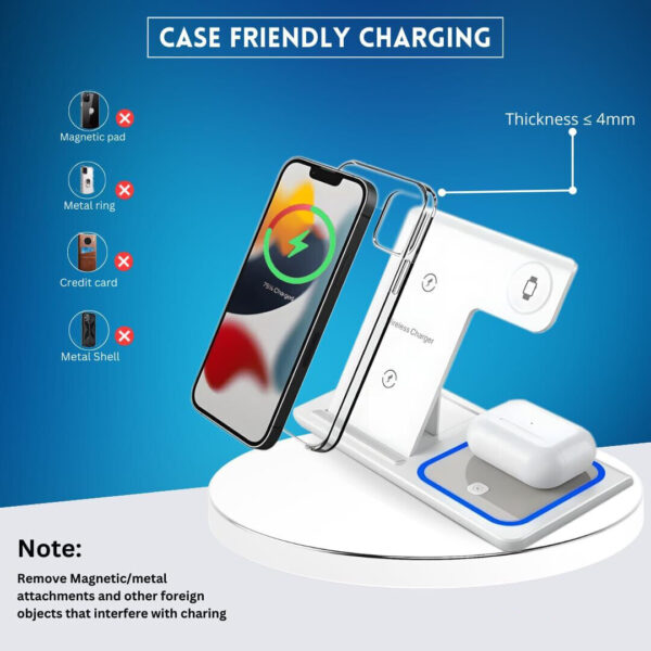 Wireless Charger 3in1 Fast Charger Dock For Watch Air Pods 16 15 14