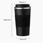 510ML Leakproof Insulated Thermal Travel Stainless Steel Coffee Mug Cup Flask