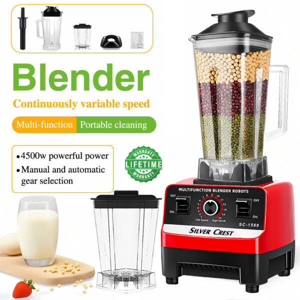 Commercial 6Blade Blender Food Mixer Processor Juicer Ice Crusher Smoothie Maker