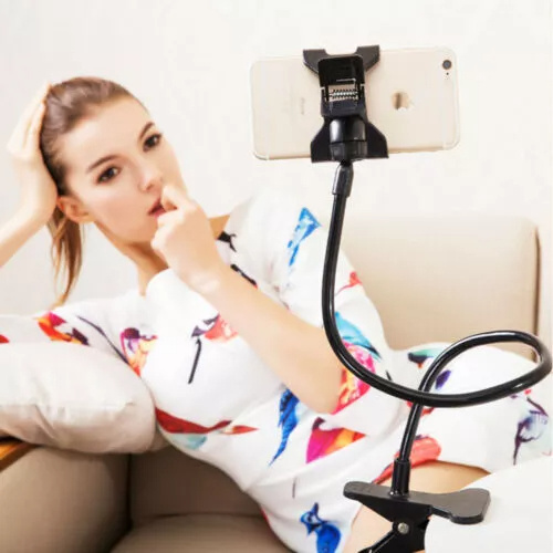 Flexible Arm Mobile Phone Holder Clamp Desk Bed Multifunctional Stand For GPS