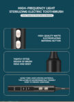 Caredite Newest Travel Electronic Toothbrush With Ultraviolet Disinfection Function Case Suit, 4 Cleaning Modes With 3 Power Model, 45 Days Long Lasting Battery Life