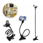 Flexible Arm Mobile Phone Holder Clamp Desk Bed Multifunctional Stand For GPS