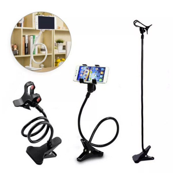 Flexible Arm Mobile Phone Holder Clamp Desk Bed Multifunctional Stand For GPS