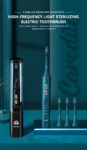 Caredite Newest Travel Electronic Toothbrush With Ultraviolet Disinfection Function Case Suit, 4 Cleaning Modes With 3 Power Model, 45 Days Long Lasting Battery Life