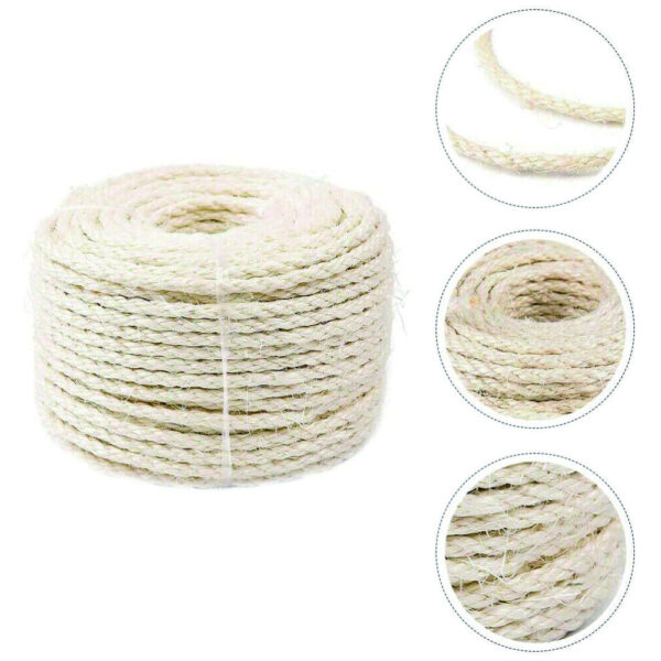 60m Natural Sisal Rope Cat Cats Scratching Post Claw Control Toys Crafts Pet