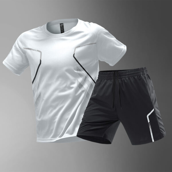 Men's T-shirts Sports Running T-shirt Color Block Men Quick-drying Breathable Short Sleeve Round Neck Active Tee Outdoor Workout