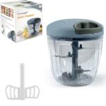 Manual Food Chopper Pull Cord Pulling Vegetable Slicer Hand Blender Kitchen UK